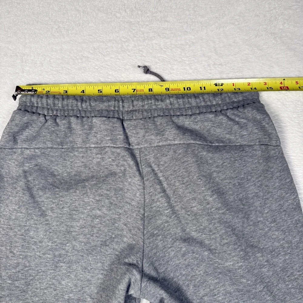 Puma Sweatpants Mens Small Gray Fleece Joggers‎ Ribbed Cuffs Logo 848417-03
